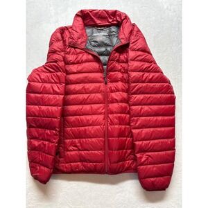 Hawke&Co Sport Performance Red Lightweight Quilted Puffer Jacket Down Filled, L